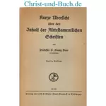 Kurze Übersicht über den Inhalt der Alttestamentlichen Schriften, Georg Beer