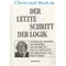 Der letzte Schritt der Logik, A. Wilder-Smith